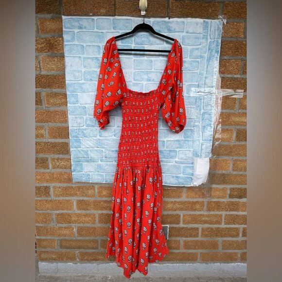 RHODE Harper Smocked Printed floral size xs - Picture 6 of 15